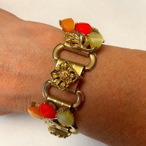 Vintage Thermoset Book Chain Bracelet, EVC